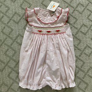NWT Watermelon Smocked Romper